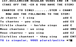 Franglais II atari screenshot